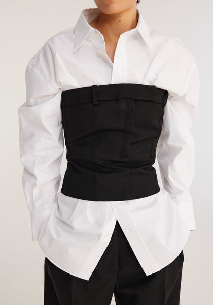 Tailored corset top | noir- noir / 36
