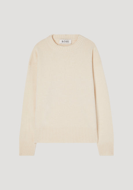 Wool cashmere crewneck | Cream (O)