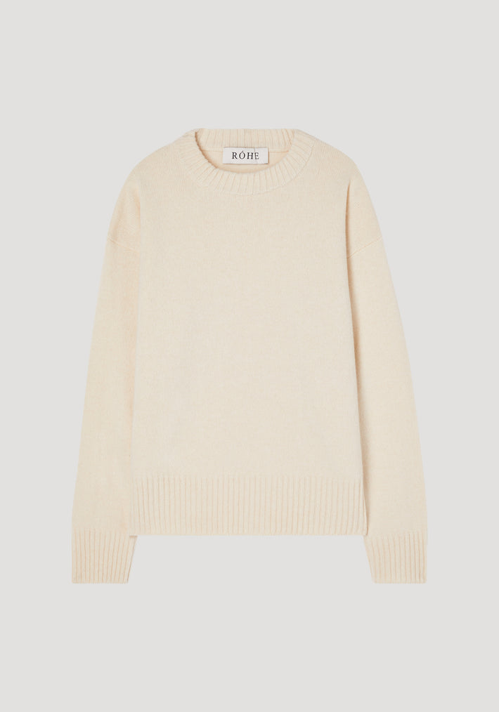 Wool cashmere crewneck | Cream (O)