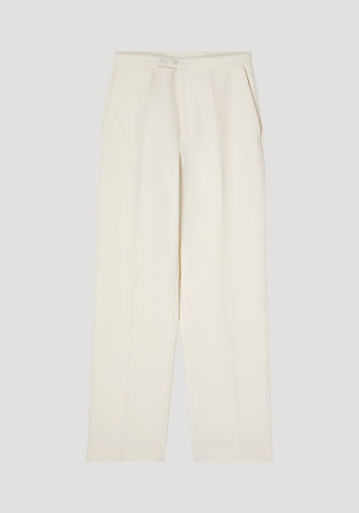 Tailored wool trousers | ivory