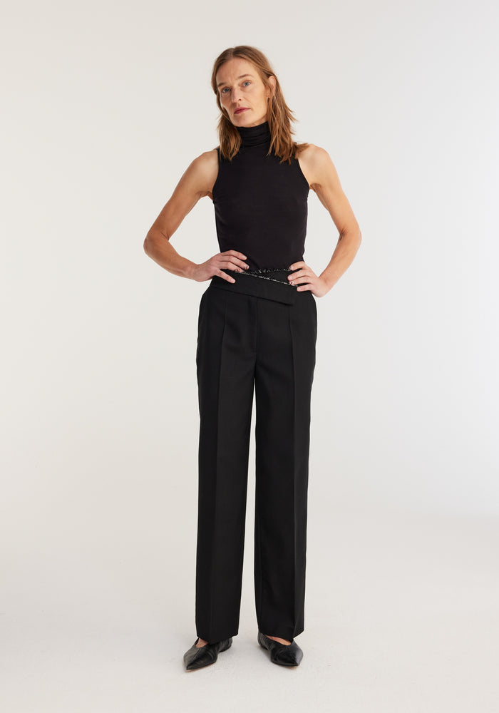 Raw edge tailored trousers | noir