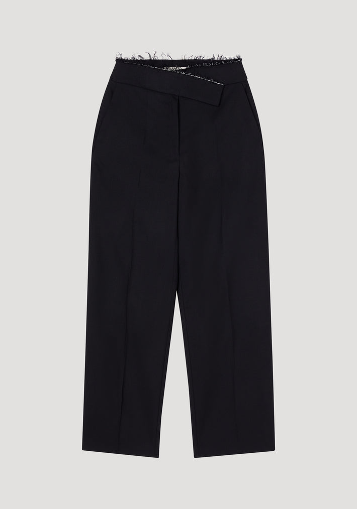 Raw edge tailored trousers | noir