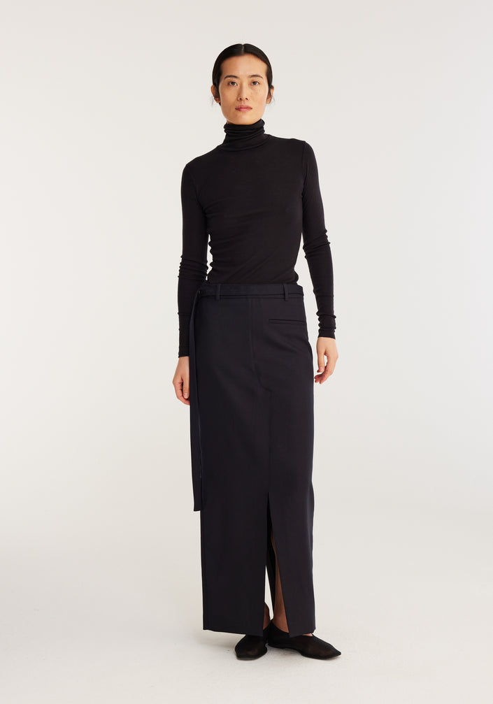 Reimagined tailored skirt | navy