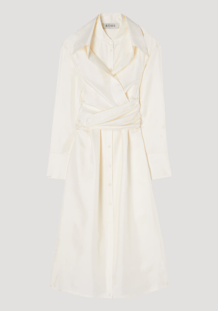 Double-layer silk dress | cream