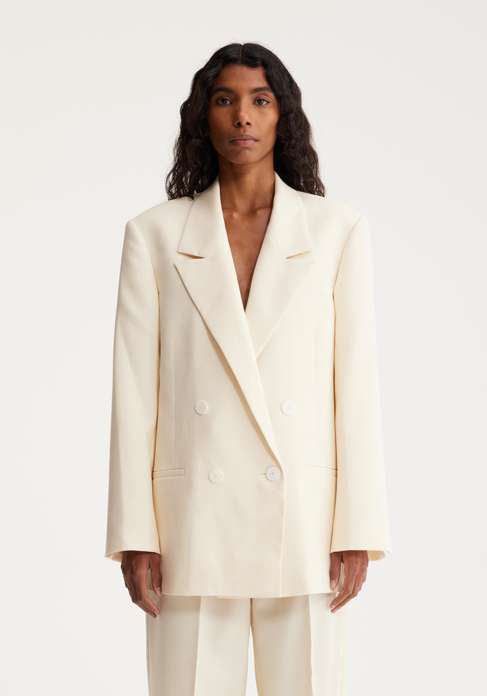 Double breasted blazer | off-white
