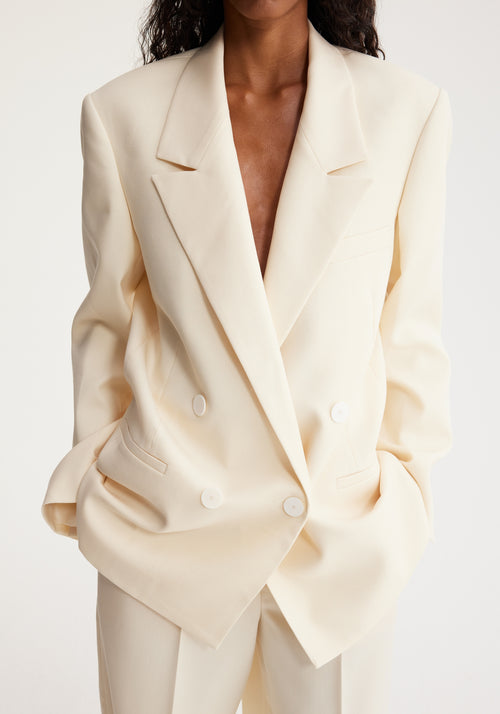 Double breasted blazer | off-white