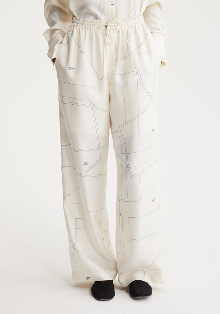 Wide leg silk trousers | patternmaking