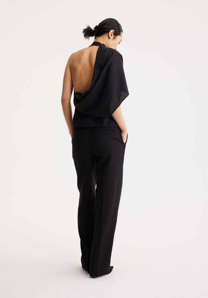 Occasion top with open back | noir