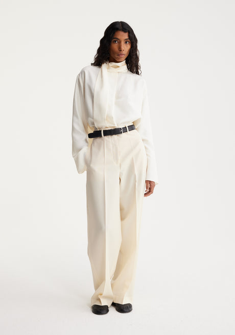 Wide leg trousers | off-white