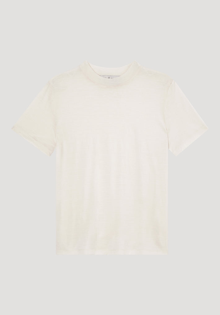 Relaxed wool t-shirt | cream