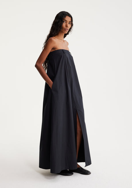 Strapless volume dress | noir