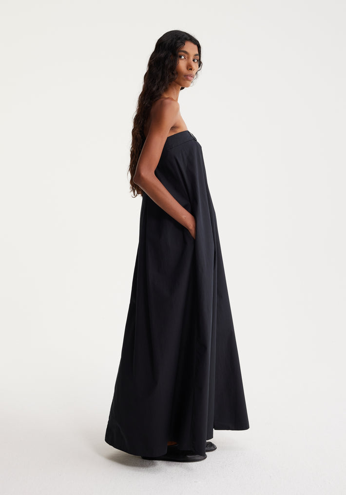 Strapless volume dress | noir