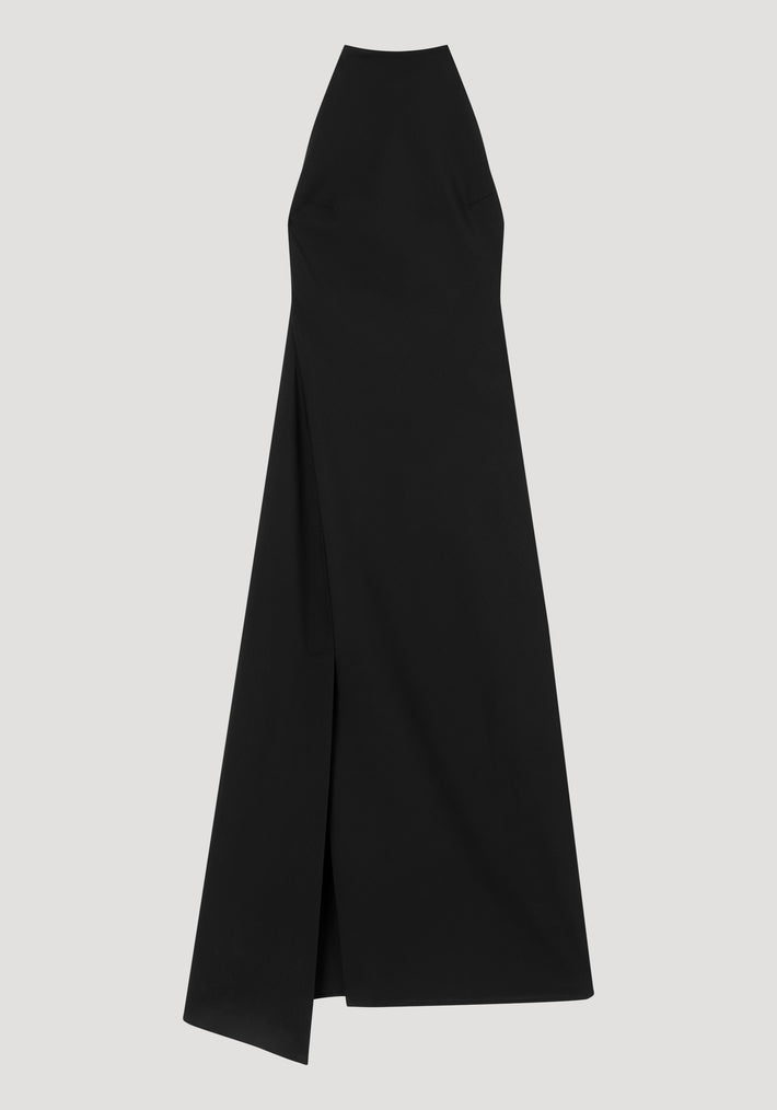 Halter dress with open back | noir