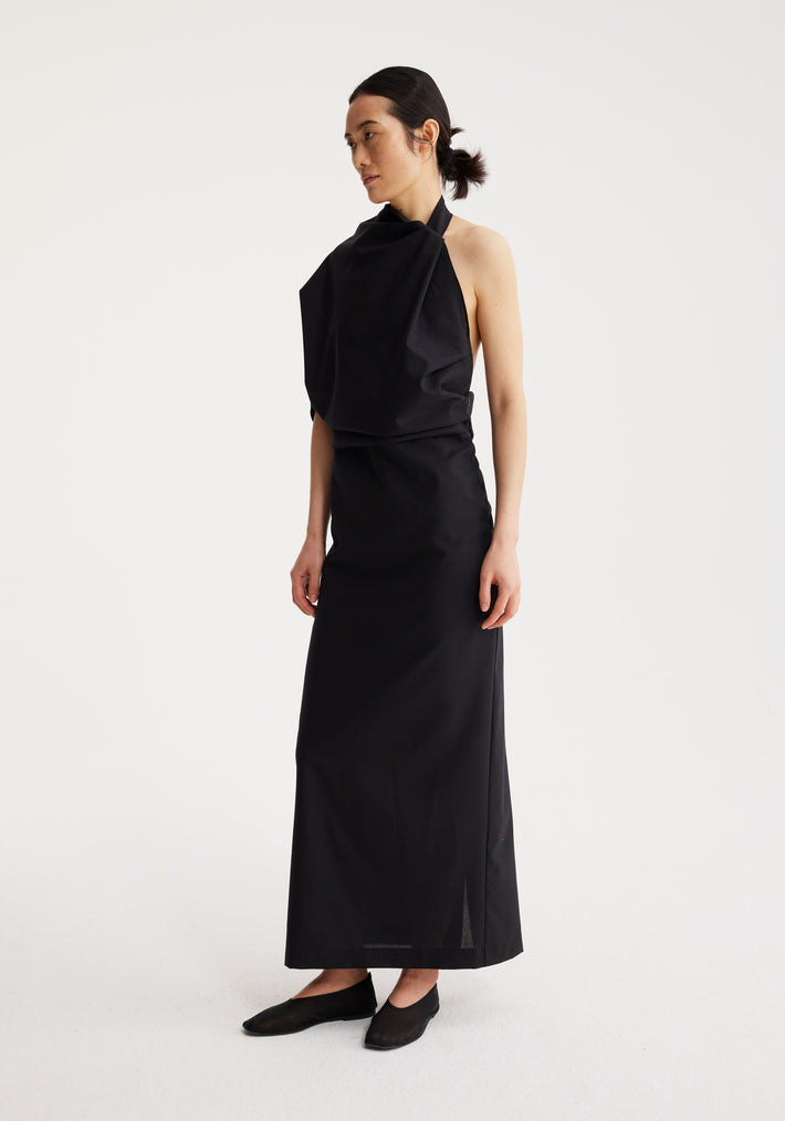 Occasion dress with open back | noir