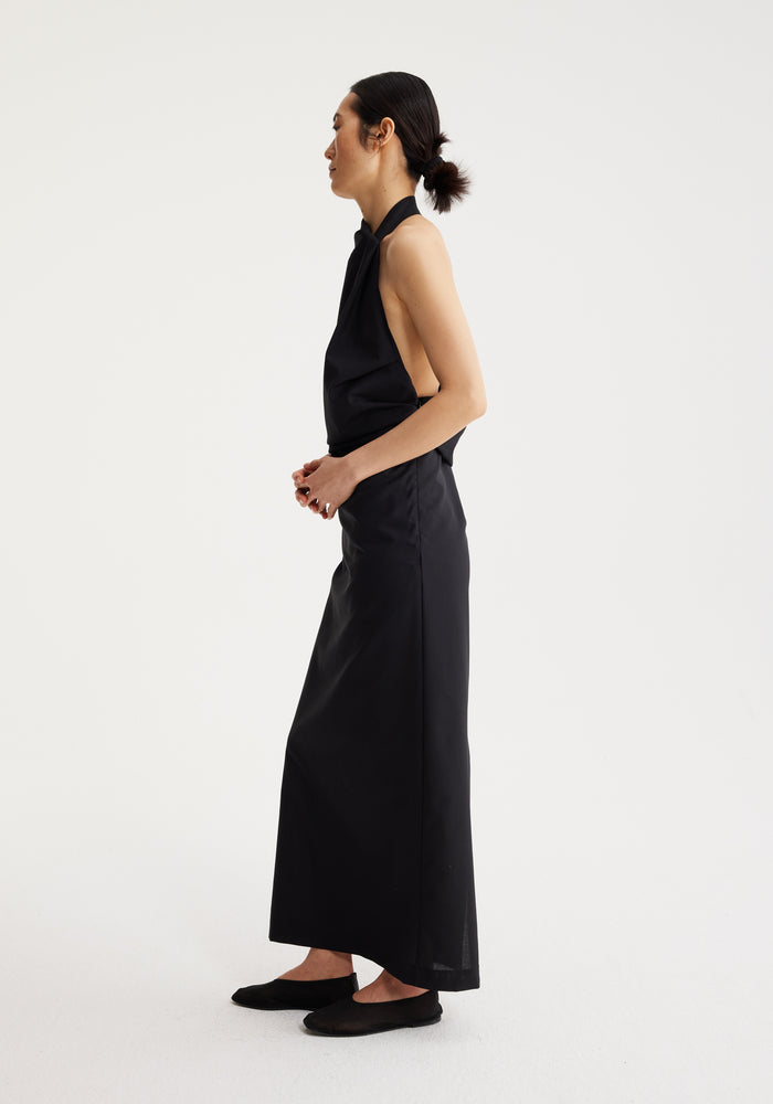 Occasion dress with open back | noir