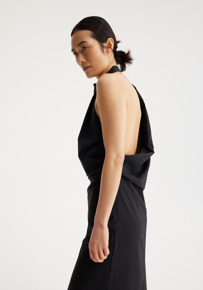 Occasion dress with open back | noir