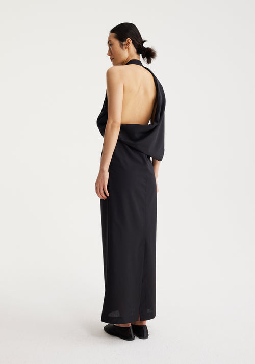 Occasion dress with open back | noir