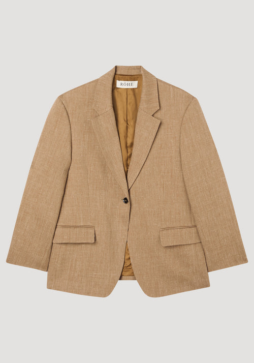 Single breasted relaxed blazer | camel melange