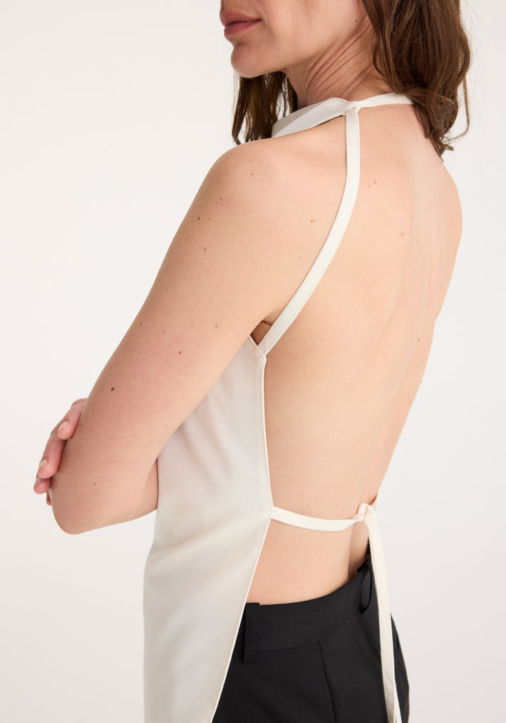Open back sleeveless top | off white