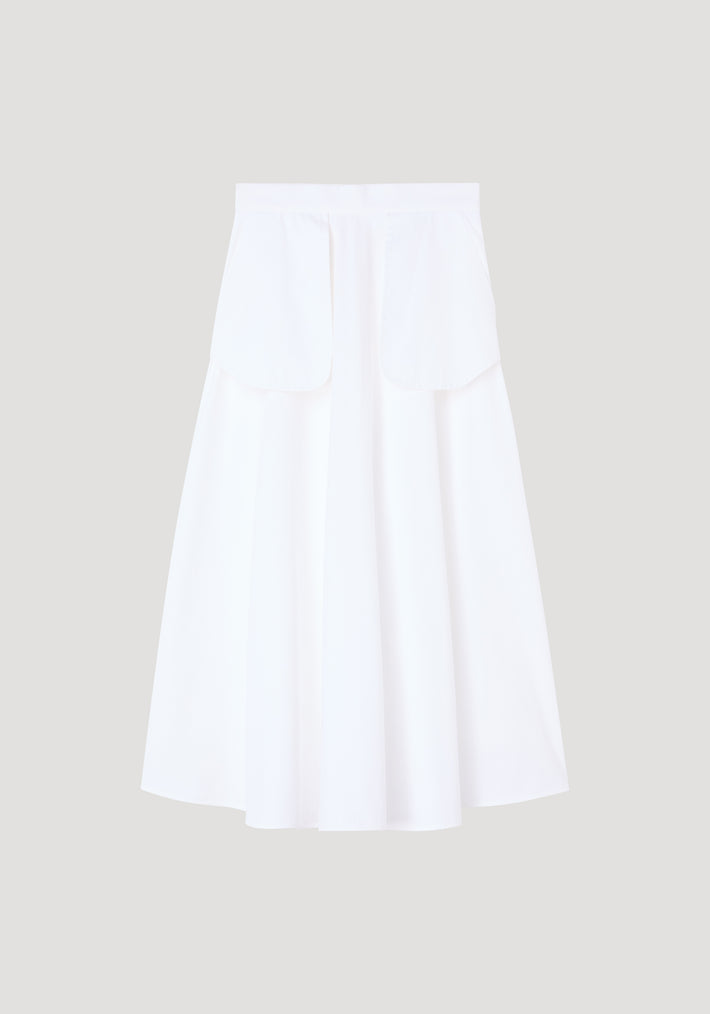 A-line external pocket skirt | optic white