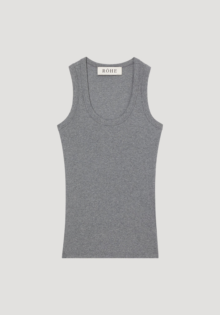 Low tank top | dark grey melange