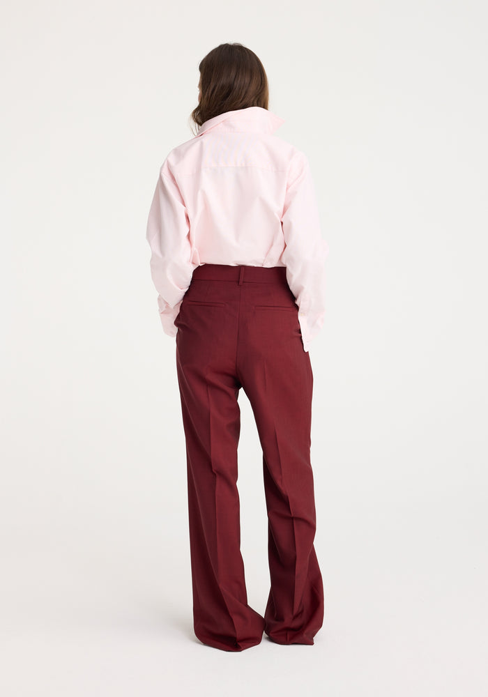 Relaxed single pleated trousers | port changeant