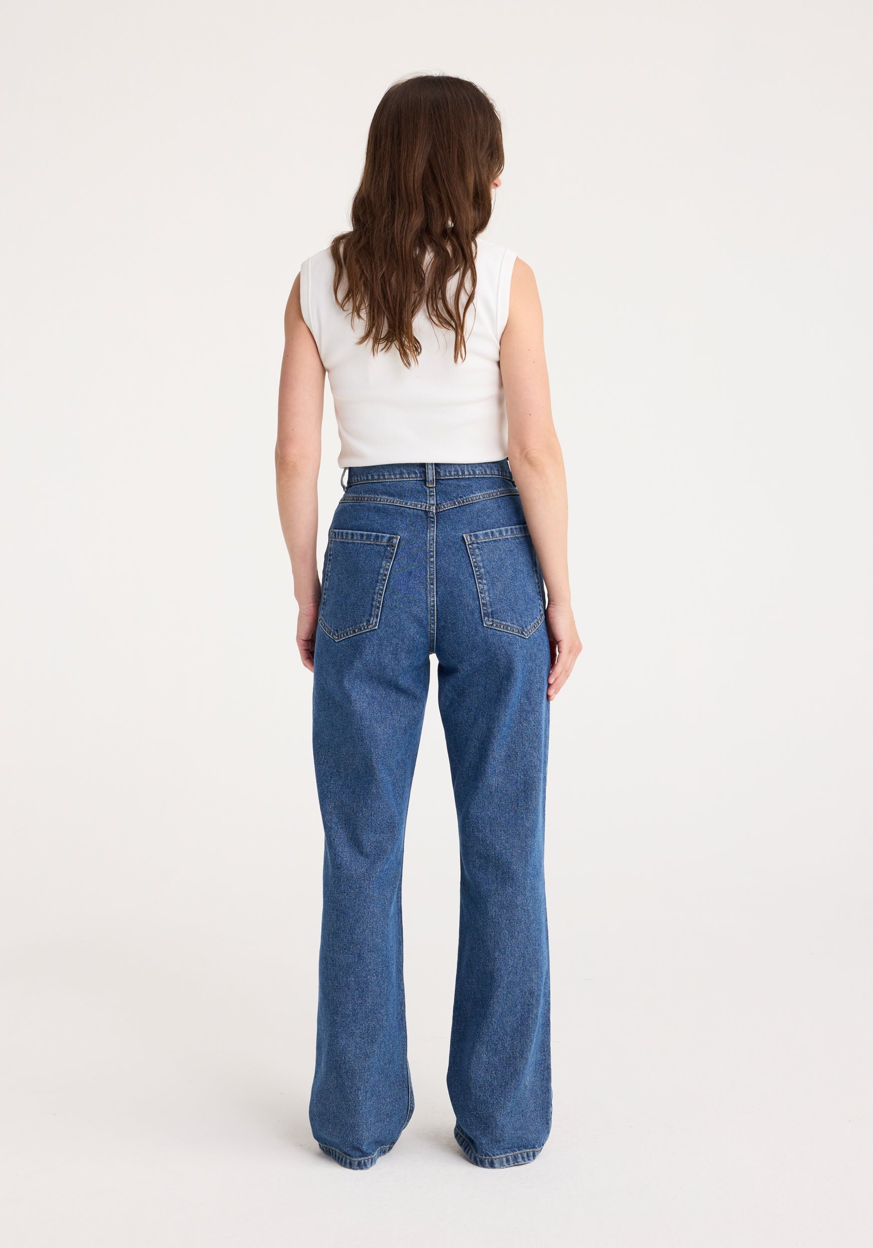 High-waisted straight leg denim– Róhe