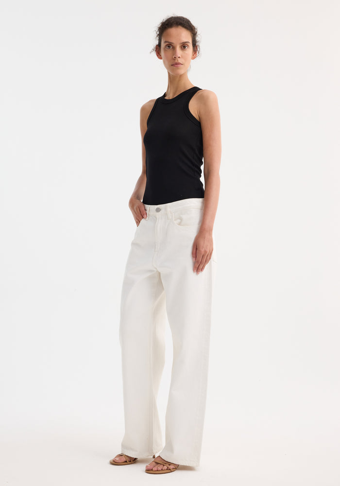 Baggy fit denim | optic white