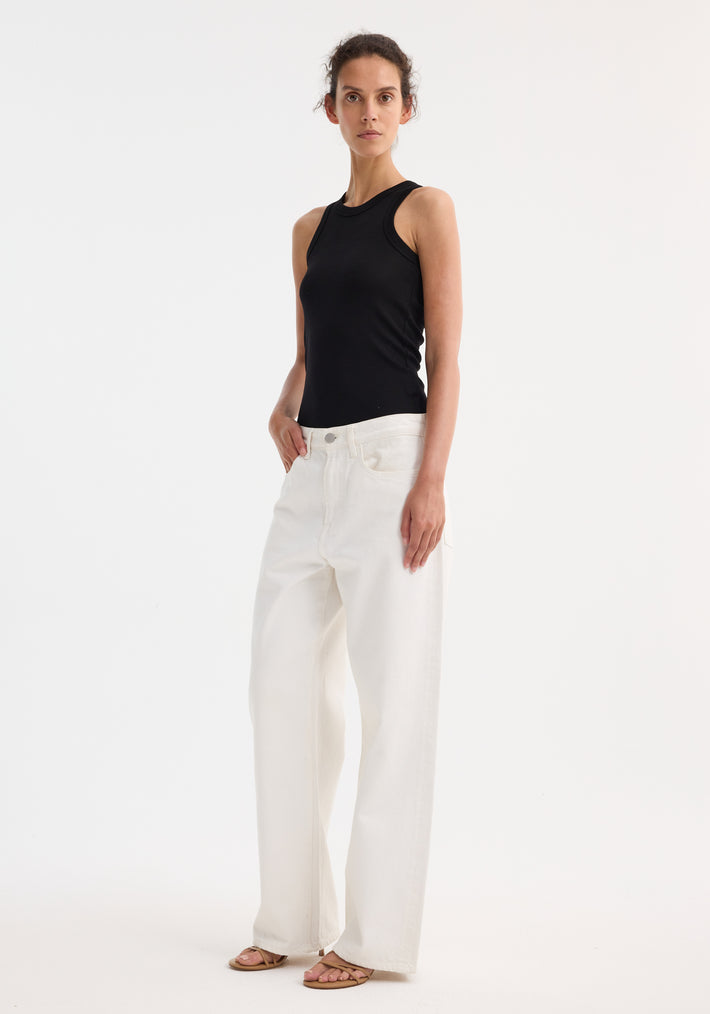 Baggy fit denim | optic white