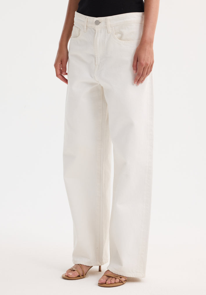 Baggy fit denim | optic white