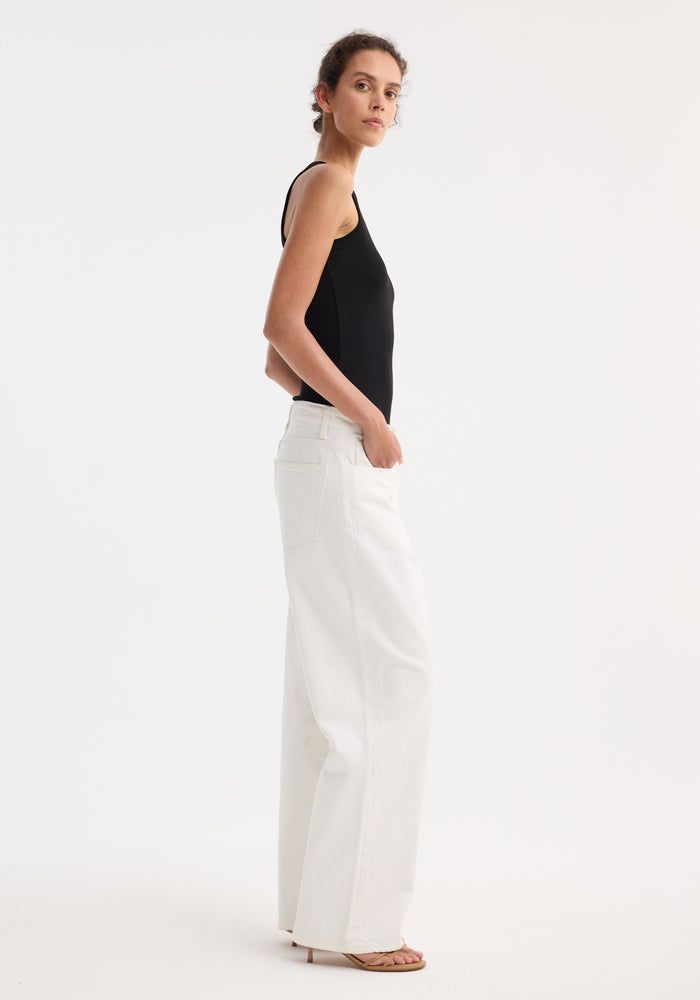 Baggy fit denim | optic white