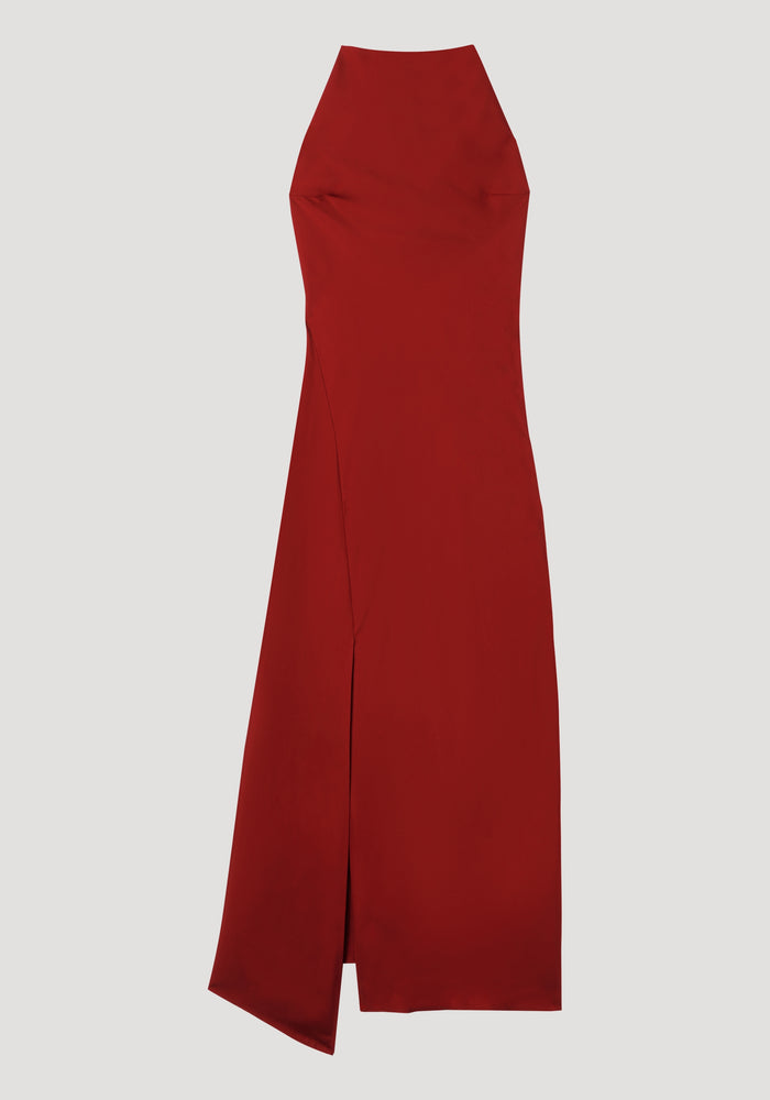 Halter dress with open back | barolo