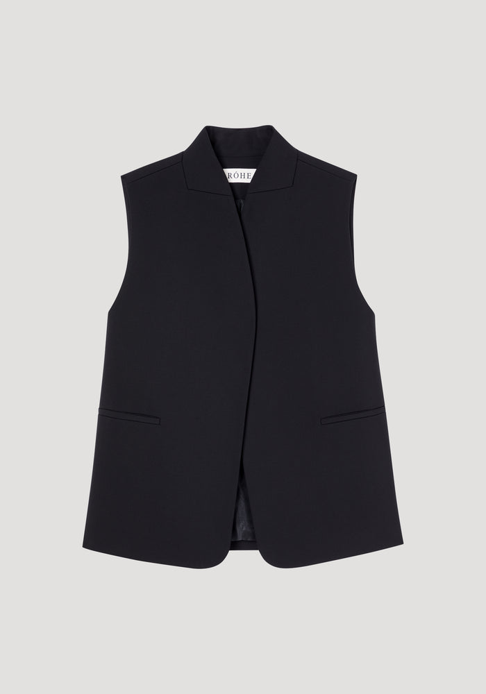 Sleeveless jacket | black