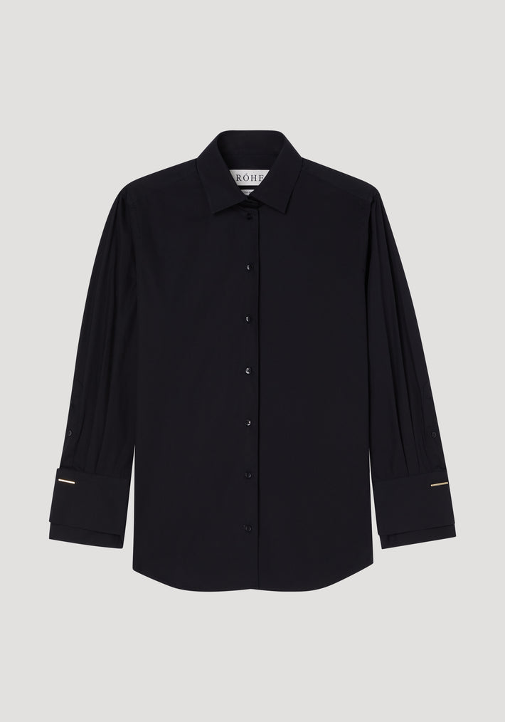 Double cuff shirt | black