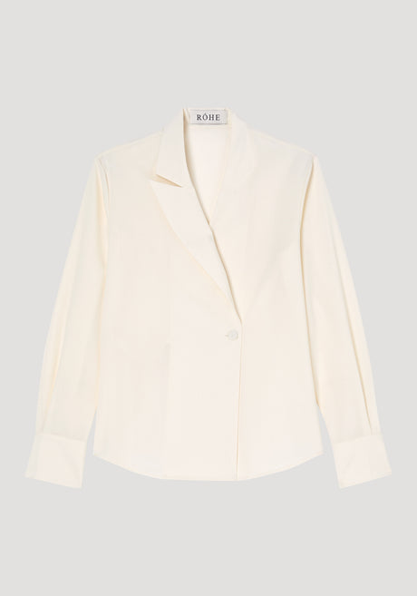 Asymmetrical lapel top | off white