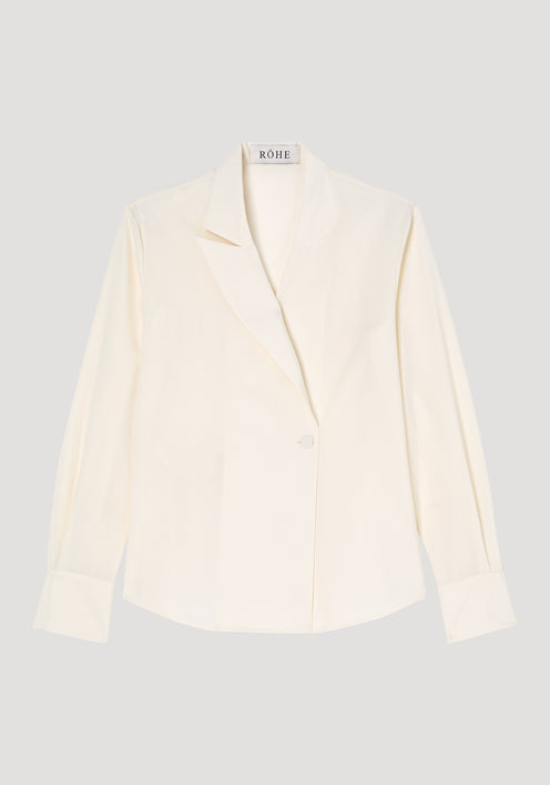 Asymmetrical lapel top | off white