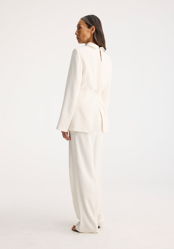 Backward blazer top | winter white