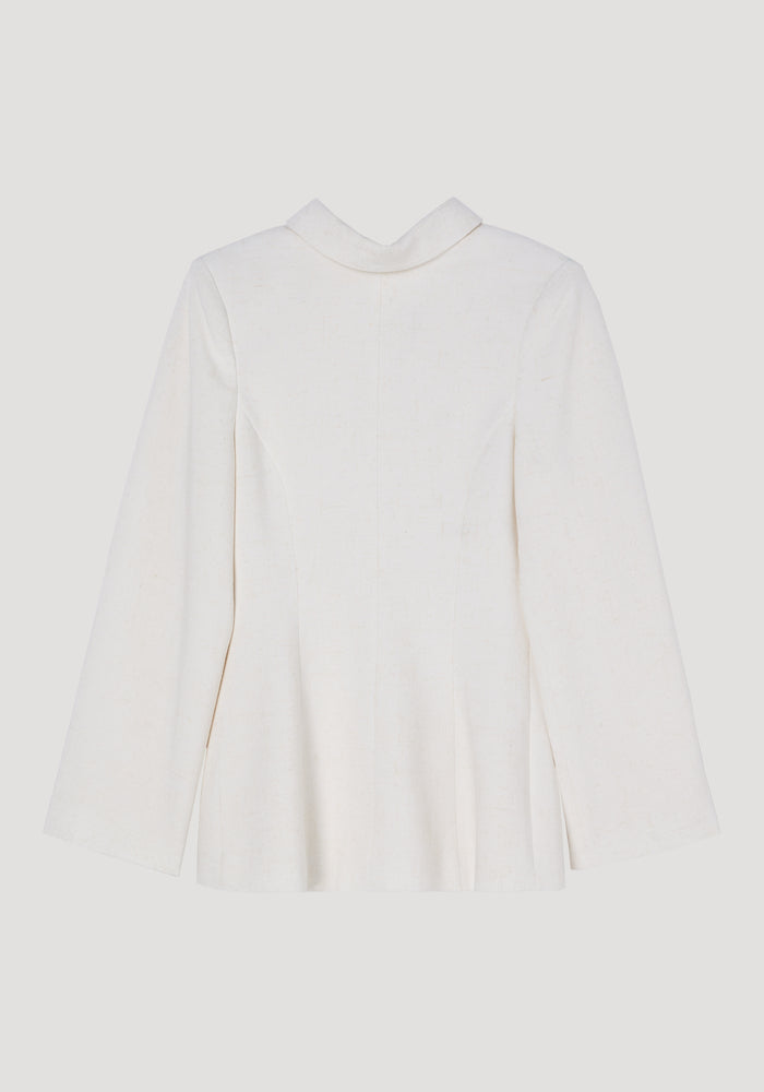 Backward blazer top | winter white