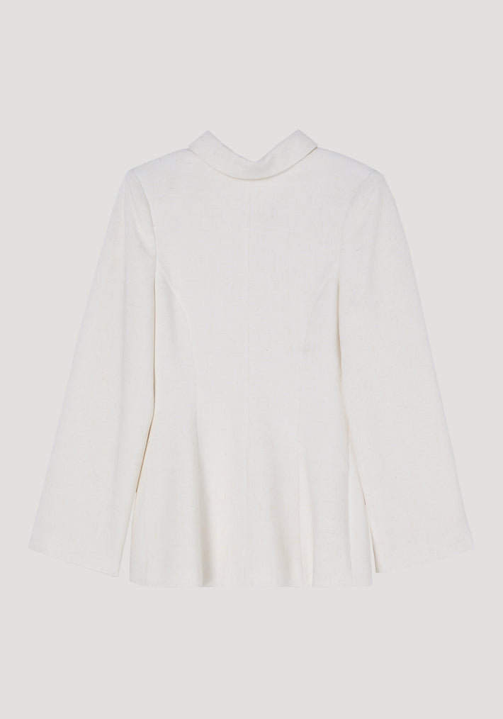 Backward blazer top | winter white