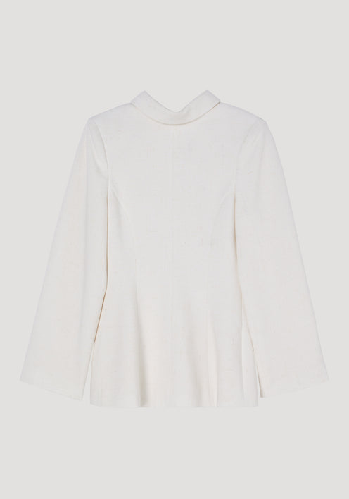 Reversed blazer top | winter white