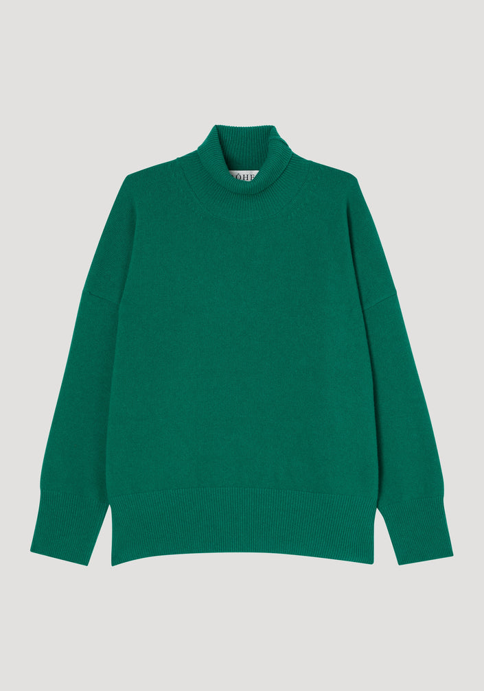 Classic turtleneck jumper | emerald