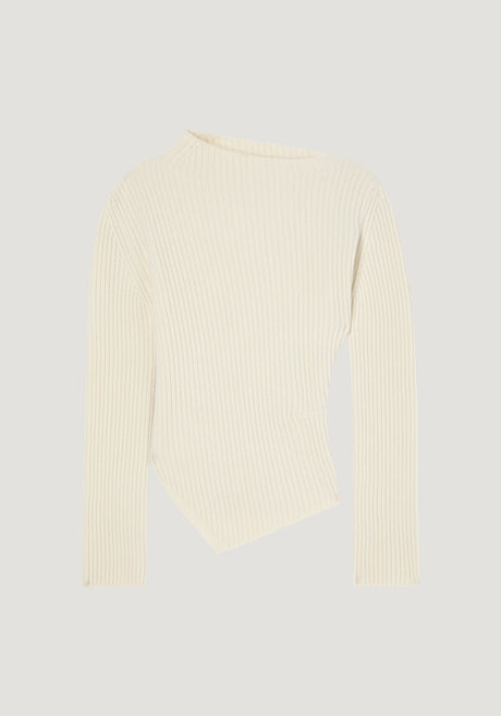 Twisted ribbed jumper | off white