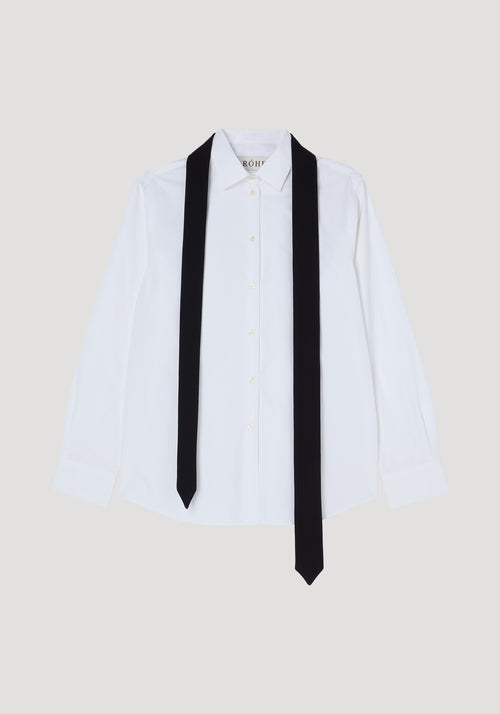 Detachable tie shirt | optic white