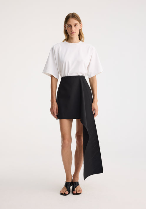 Short sculptural skirt | black