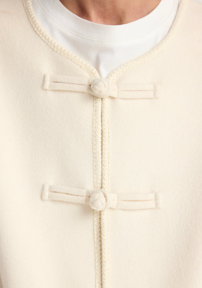 Double-faced wool pankou jacket | off white