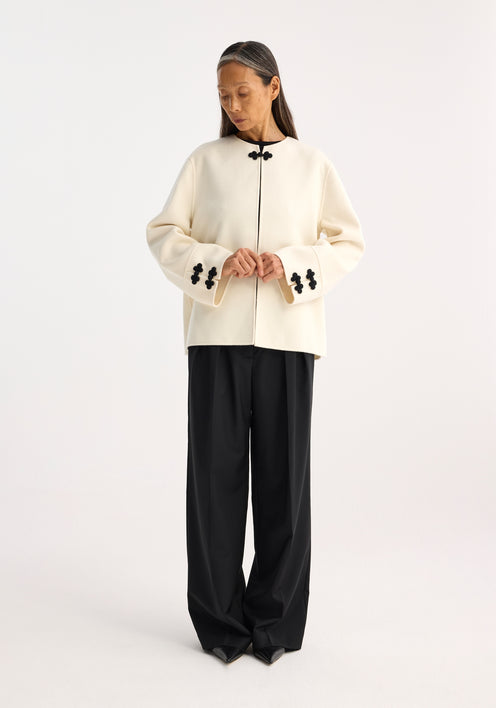 Double-faced cape jacket | off white