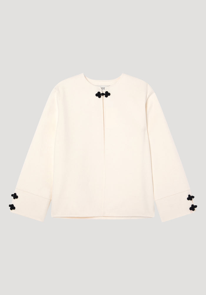 Double-faced cape jacket | off white