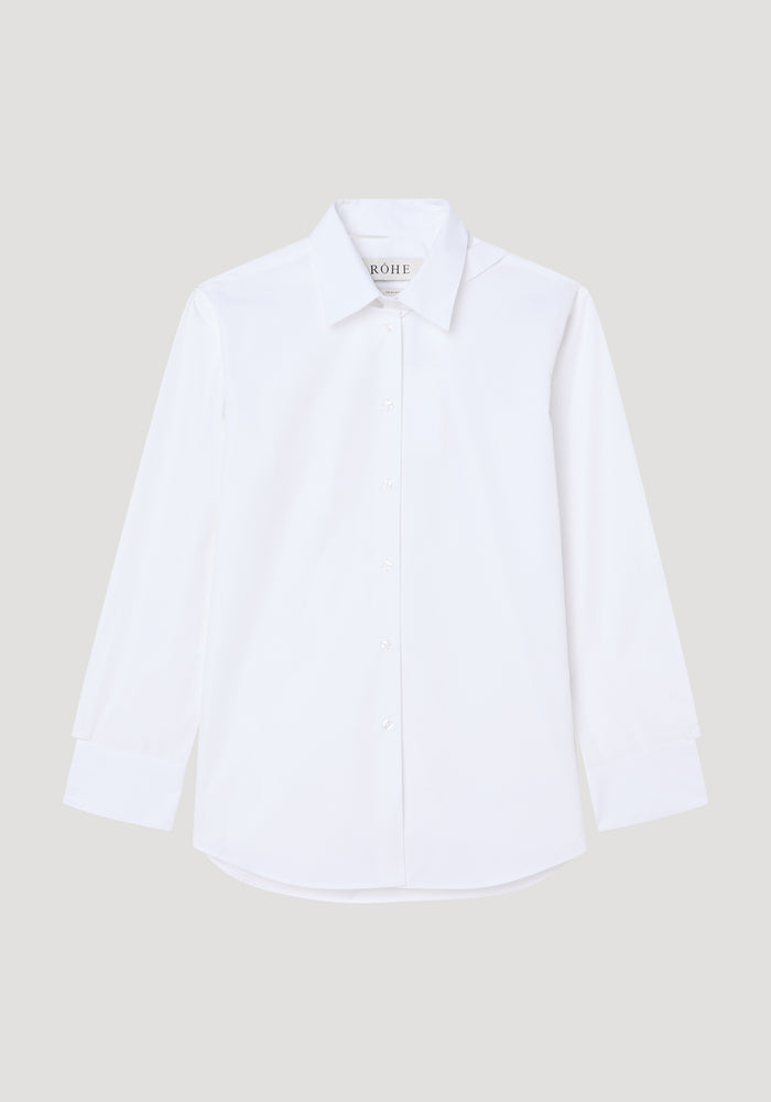 Deconstructed white cotton shirt | optic white