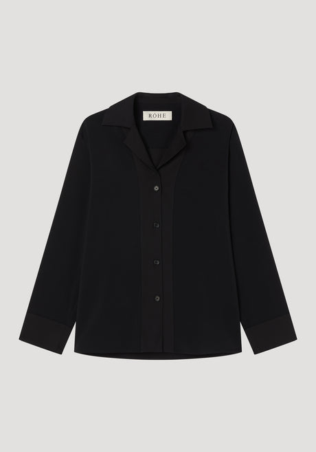 Camp collar shirt | black