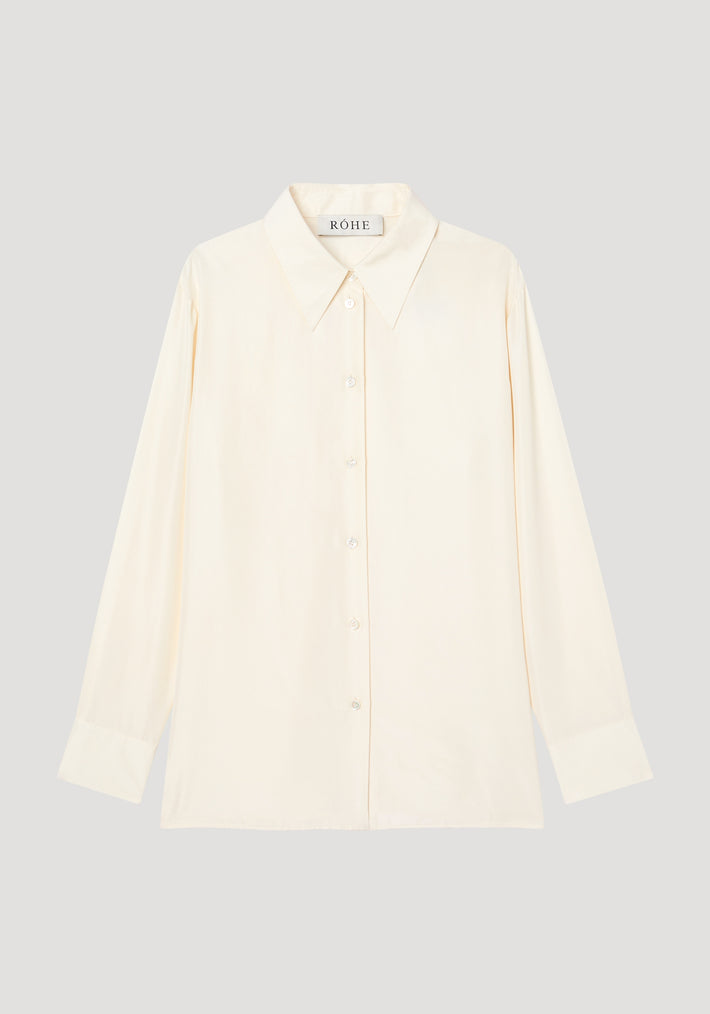 Signature shirt in washed silk | cream